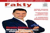 SYSTEMY ZARZĄDZANIA JAKOŚCIĄ - magazynfakty.plmagazynfakty.pl/wp-content/uploads/2016/11/fakty-11-na-strone.pdf · niu Systemu Zarządzania Jakością (SZJ) w organizacji przemysłowej,