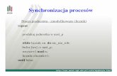 Synchronizacja procesów - metal.agh.edu.plwilk/wyk-os-io/io-wyk5.pdf · 6 Bez synchronizacji procesów mo żemy nigdy nie uzyska ... Transakcje - szeregowanie Szeregowanie transakcji