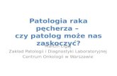 Patologia raka pęcherza – czy patolog może nas zaskoczyć?pliszka.net/uro-files/2014/prezentacje/14-ligaj.pdf · • Rak jajnika • Nowotwory wyrostka robaczkowego * Bates AW,