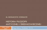 M. Bogaczyk-Vormayr HISTORIA FILOZOFII ANTYCZNEJ I ...filozof.amu.edu.pl/wp-content/uploads/downloads/2013/02/filozofia... · ... że coś jest i o tym, czym coś jest 12. ... M.