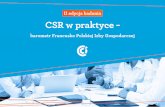 II edycja badania CSR w praktyce - ccifp.pl · nia dotyczące zarządzania war-tościami etycznymi w organiza-cji opracowane przez UN Global ... 53% z nich świadomie unika kupowania
