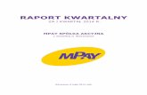 RAPORT KWARTALNY - mpay.pl · Udział w targach i misjach gospodarczych za granicą potwierdził zainteresowanie systemem mPay S.A w innych ... II Dotacje 62 62