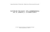 STRATEGIC PLANNING - dr Maciej Szczepańczyk · M. Romanowska, Analiza i . planowanie strategiczne w . małej firmie, [in:] R. Krupski ... which refer to strategic management and