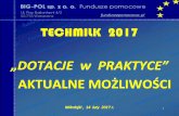 „DOTAJE w PRAKTYE” AKTUALNE MOŻLIWOŚCIuwm.edu.pl/techmilk/wp-content/uploads/2017/02/Wasilewski_TECHMILK... · pozyskiwania funduszy pomocowych 0 ... d. potencjał innowacyjny