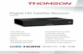 Digital HD Satellite Receiver - thomsonstb.net · Dyrektywa WEEE Właściwy sposób utylizacji tego produktu. Oznakowanie to wskazuje w UE, że tego produktu nie wolno wyrzucać z