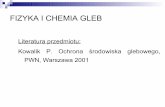 FIZYKA I CHEMIA GLEB - glymbol.cba.pl · zarzucone, znaleziono gleby, które zawierają powyżej 2 kilo DDT na 0,1 ha, ... • Powstawanie i rozprzestrzenianie się pyłów i kurzu