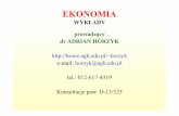 EKOO MIA - Strona główna AGHhome.agh.edu.pl/~horzyk/lectures/ek/2009ekonomiawykladadrianhorzyk.pdf · podstawowe funkcje pieniądza, a ponadto musi się ... W gospodarce rynkowej