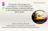 Program Strategiczny „Transport i Komunikacja województwa ...kongresdrogowy.pl/files/upload/2MFD_13_TiK_Wojewodztwo_Malopolskie.pdf · stacjonarnych automatów KKM do sprzedaży