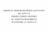 PROGRAM PROFIOLAKTYCZNY IV-VI - spleszno.webd.plspleszno.webd.pl/html/pdf/ppsp.pdf4 h. udzielanie uczniom i rodzicom informacji o specjalistycznej pomocy poza szkołą, i. szkolenie