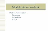 Modele atomu wodoru Thomson'a Rutherford'a Bohr'amalys.if.pw.edu.pl/w23-Budowa-atomu.pdf · Model Bohr'a daje dobre rezultaty tylko dla atomu wodoru (lub atomów tzw. wodoropodobnych