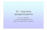 IO - in ynieria oprogramowania - ujk.edu.pl · ER Diagrams (ERD) Cel • pokazanie dla pewnej dziedziny: • obiektów w systemie • powi ąza ńpomi ędzy nimi DFD przedstawia procesy