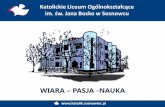 WIARA PASJA -NAUKAkatolik.sosnowiec.pl/wp-content/uploads/2016/09/LO... ROZSZERZENIE HUMANISTYCZNE (PRAWNO-DZIENNIKARSKIE) Klasa z rozszerzeniem humanistycznym (prawno-dziennikarskim)