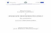 Mechatronika - plan-rozwoju.pcz.pl matematyczna_w.pdf · Mechatronika - wykłady z analizy matematycznej, prof. Bohdan Mochnacki 3 Ci ąg rosn ący i malej ący nazywane s ą ci ągami