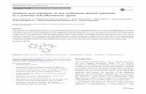 Synthesis and evaluation of new amidrazone-derived ... · conditions from headache, rheumatoid arthritis, cephalgia to muscular strain [2]. Moderate antimicrobial activity of ibuprofen