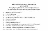 Krystalografia i krystalochemia Wykład 11 Przegląd ...kckizw.ceramika.agh.edu.pl/Tresc/Dydaktyka/Krystalografia/Download/Wyklad_11.pdf · Zaklasyfikować poniższe struktury do