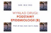 WYK Ł AD DRUGI - epidemiologia.sum.edu.plepidemiologia.sum.edu.pl/wp-content/uploads/2013/10/Epi22013INTERNET.pdf · rejestrowanie zjawisk zdrowotnych przed i po świadomej, celowej