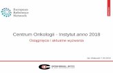 Centrum Onkologii - Instytut anno 2018 - coi.pl · w wyniku hipertermii Zależność efektu biologicznego od czasu ekspozycji na hipertermię i osiągniętej temperatury van den Tempel
