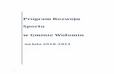 Program Rozwoju Sportu w Gminie Wołomin - wolomin.orgwolomin.org/wp-content/uploads/2018/02/Program... · i rekreacji oraz turystyki kwalifikowanej w oparciu o bazę włączonych
