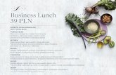 Business Lunch 39 PLN - westin.pl · 39 PLN APERITIF: MINERAL WATER MO-FR 12:00 PM-4:00 PM MONDAY Vegetables in tempura with lime sauce Grilled pork steak with hoisin sauce, baked