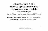 Laboratorium 2 3 4 Wzorce oprogramowania zastosowane w ...zofia.kruczkiewicz.staff.iiar.pwr.wroc.pl/wyklady/analizasi/Laboratorium2_3.pdf · start aplikacji) WK (warunki końcowe):