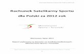 Rachunek Satelitarny Sportu dla Polski za 2012 rok · przedstawiających podstawowe kategorie ekonomiczne: produkcja globalna, produkt krajowych brutto (wartość dodana), dochody
