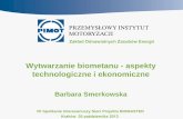 Zakład Odnawialnych Zasobów Energii - cng.auto.pl BioMaster Krakow/6 - PIMOT... · WS1 WS2 Am1 Am2 Cryo PLN Wybrane technologie uzdatniania Koszty inwestycyjne 500 Nm3 1200 Nm3
