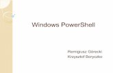 Windows PowerShell - carme.pld-linux.orgcarme.pld-linux.org/~evil/varia/informatyka/semestr_6/uslugi... · Wywołanie poleceń (ping, netstat) przekazuje do potoku grupę ciągów
