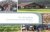 Te Karaka Community Plan - Gisborne District · This Te Karaka Community Plan outlines how we can achieve those priorities. It is a vehicle for It is a vehicle for community discussion