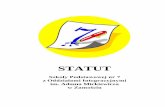 STATUT - sp7zamosc.edupage.org · §48 Organizacja współdziałania z poradniami psychologiczno-pedagogicznymi oraz instytucjami działającymi na rzecz rodziny, dzieci i młodzieży