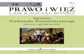 PRAWO i WIĘŹ · PRAWO i WIĘŹ numer 1 (15) wiosna 2016 Spis treści Krystyna Pawłowicz „Demokratyczne standardy prawne” w projekcie opinii Komisji Weneckiej o polskiej ustawie