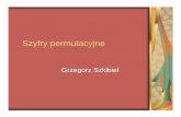 Grzegorz Szkibiel - wmf.univ.szczecin.plwmf.univ.szczecin.pl/~szkibiel/kryptografia/przezr/permut.pdf · Uproszczenie? Posiadaj ąc powy ższ ą ści ągę bez problemu szyfrujemy