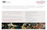 Salvatore Sciarrino: Vanitas (1981) - Universität Heidelberg · Salvatore Sciarrino: "Vanitas" (1981) Kulturgeschichtliche Hintergründe, Kontexte, Traditionen Contesti storico-culturali