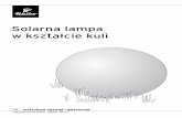 Solarna lampa w kształcie kuli - media1.tchibo-content.de · pl Instrukcja obsługi i gwarancja Tchibo GmbH D-22290 Hamburg · 98827HB - 2018-10 Solarna lampa w kształcie kuli