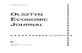 OLSZTYN ECONOMIC JOURNAL - uwm.edu.pluwm.edu.pl/wydawnictwo/uploads/documents/czytelnia/eko/Ol-eko-12_3.pdf · Olsztyn Economic Journal is indexed and abstracted in: BazEcon, BazHum,