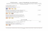 Előételek – apró falatkák kezdetnek · Wieprzowina / Preparate din carne de porc Fokhagymás pecsenye tepsis burgonyával 2.590.- Roast with garlic, scalloped potatoes Schweinsbraten