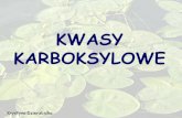KWASY KARBOKSYLOWE - pg.gda.pl · Kwasy karboksylowe są związkami organicznymi zawierającymi grupę karboksylową -COOH zbudowaną z grupy karbonylowej (CO) i hydroksylowej (OH).