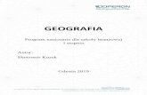 GEOGRAFIA · 2019-06-27 · przedmiotu geografia Treści kształcenia – wymagania szczegółowe Szczegółowe cele edukacyjne Materiał nauczania / zagadnienia i problemy I. Źródła