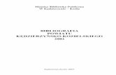 BIBLIOGRAFIA POWIATU KĘDZIERZYŃSKO-KOZIELSKIEGO 2002dlibra.mbpkk.pl/Content/149/Bibliobrafia_2002.pdf · VII PRZEDMOWA „Bibliografia Powiatu Kędzierzyńsko-Kozielskiego 2002”
