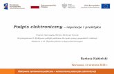 Podpis elektroniczny regulacje i praktyka · Podpis elektroniczny –regulacje i praktyka Program Operacyjny Wiedza Edukacja Rozwój Ośpriorytetowa II: Efektywne polityki publiczne