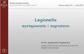 Legionella - stc.pl Charakterystyka bakterii z rodzaju Legionella gram ujemne kształt pałeczki wymiary 0,3 0,9 0,2 0,4 μm warunki rozwoju: •temperatura < 20°C letarg 37°C