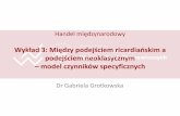 Wykład 3: Między podejściem ricardiańskim acoin.wne.uw.edu.pl/ggrotkowska/HM2018/wyklad03.pdf · 2018-10-25 · 1. Różne ujęcia modelu neoklasycznego 2. Założenia modelu