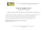 SYLABUSY - instytut-techniczny.up-sanok.edu.pl · 3 Mechanika techniczna 11 4 Wytrzymałość materiałów 15 ... 30 Inżynierskie zastosowania komputerów 81 31 Obliczeniowe systemy
