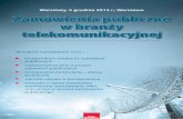 Warsztaty, 5 grudnia 2013 r., Warszawa Zamówienia ... · • Zamawiający jako abonent • Dzierżawa infrastruktury a usługa telekomunikacyjna • Essentialia negotii umowy o świadczenie