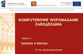 Komputerowe wspomaganie zarządzania Systemy e …mariusz.makuchowski.staff.iiar.pwr.wroc.pl/download/...3 e-business •Biznes elektroniczny, czy też inaczej mówiąc e –biznes