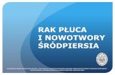 RAK PŁUCAe-onkologia.am.wroc.pl/docs/NOWOTWORY PLUCA I SRODPIERSIA... · 2010-01-04 · RAK PŁUCA: EPIDEMIOLOGIA Polska / rocznie Zachorowalność ~ 20 000 M ~ 16 000/ K ~ 4 000