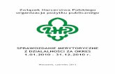Związek Harcerstwa Polskiego organizacja poŜytku …...3 II. DANE STATYSTYCZNE ZWIĄZKU HARCERSTWA POLSKIEGO W 2010 R. PoniewaŜ od 2 lat systematycznie wdraŜany jest Elektroniczny