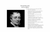 David Ricardo (1772-1823)kolegia.sgh.waw.pl/pl/KZiF/struktura/IEPPPG... · • Malthus osi ągn ął sław ę po opublikowaniu swojej teorii ludno ściowej, która do tej pory jest