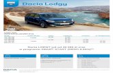 Dacia LODGY już od oraz w programie SMART …...Norma emisji spalin Euro 6 Euro 6 Euro 6 Euro 6 Pojemność skokowa (cm3) 1 332 1 332 1 461 1 461 Liczba cylindrów / zaworów 4/16