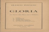 Francis Poulenc (1899-1963) - Gloria (FP 177)....FRANCIS POULENC GLORIA pour oprano o o, GLORIA œur nnxte et Orclaestre 11. 111. LAUDAMUS TE DOMINE DEUS DOMINE FILI UNIGENITE DOMINE