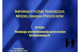 INFORMATYCZNE NARZ ĘDZIA MODELOWANIA PROCESÓW …procesy.ue.wroc.pl/uploads/Marcin/BPMN.pdf · Business Motivation Model Business Process Maturity Model (BPMM) Production Rule Representation(PRR)